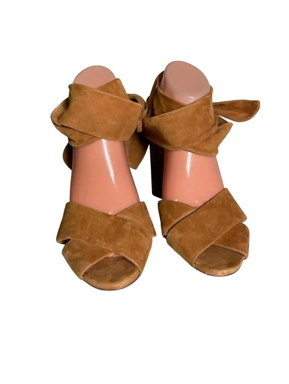 Splendid Johnson Suede Ankle Tie Block Heels | 9.5